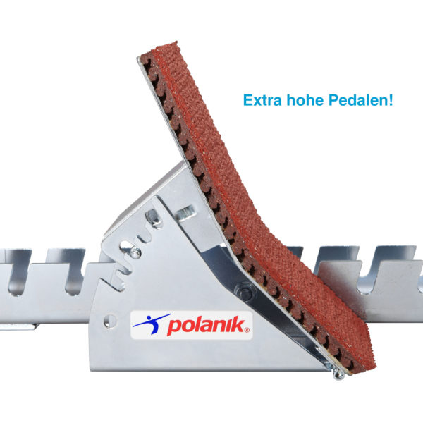 POLANIK® Wettkampf-Startblock aus Stahl mit hohen Pedalen